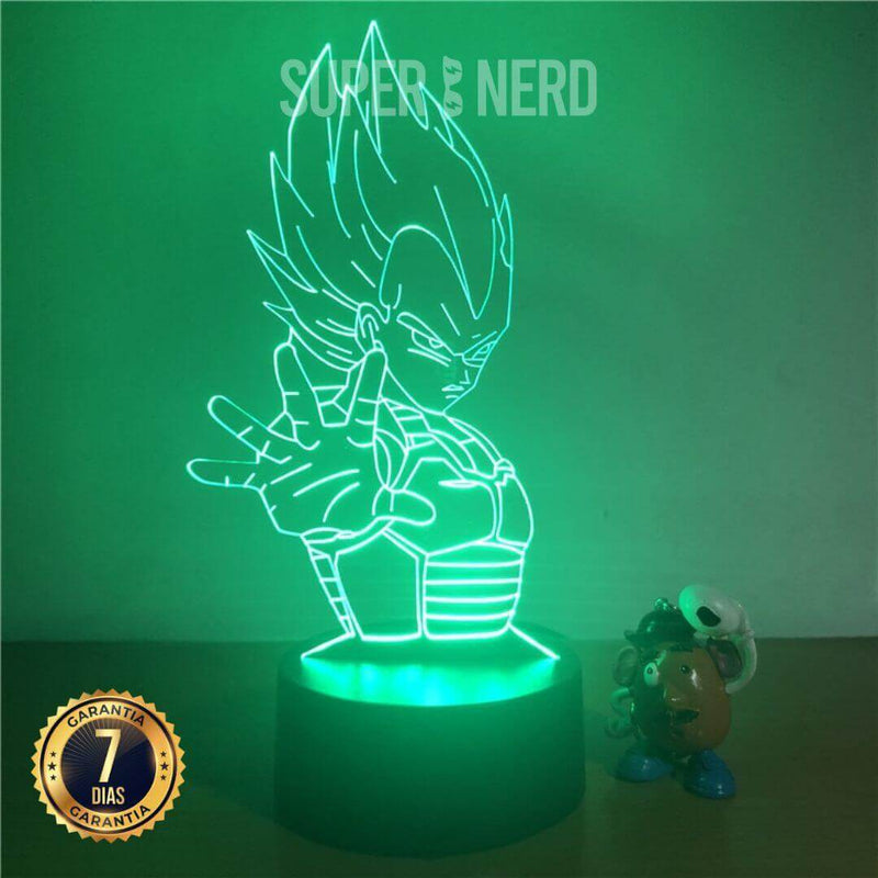 VEGETA 3D LAMPADA LED 7 CORES - DRAGON BALL Z