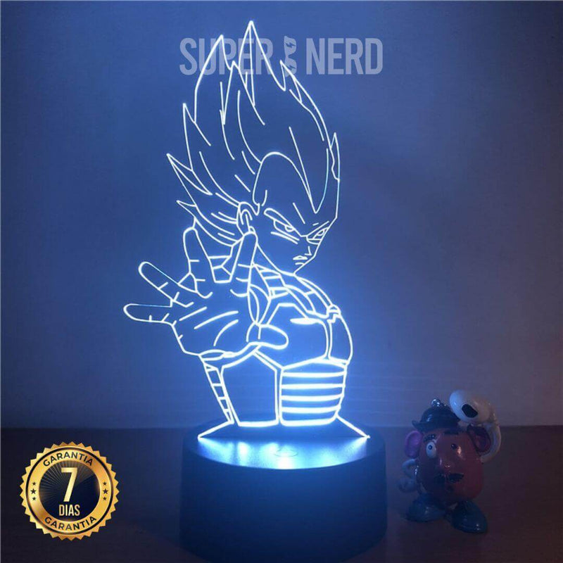 VEGETA 3D LAMPADA LED 7 CORES - DRAGON BALL Z