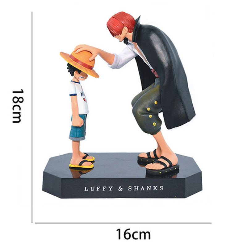 LUFFY E SHANKS ACTION FIGURE 18 CM - ONE PIECE