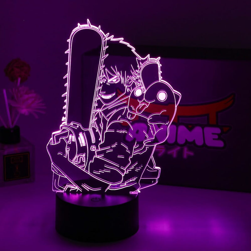 LUMINÁRIA 3D LED 7/16 CORES - CHAINSAW MAN