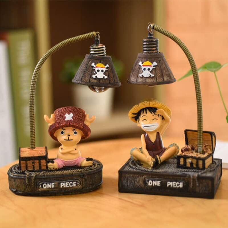 LUMINÁRIA LUFFY E CHOPPER 17CM - ONE PIECE