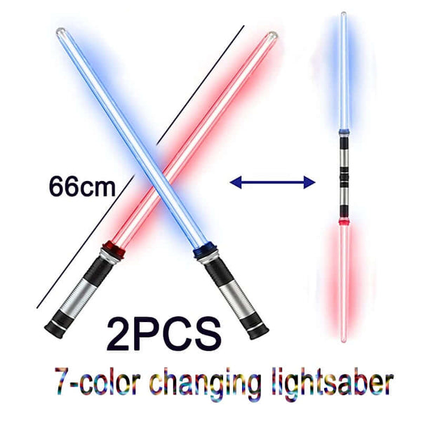 Sabre de Luz Star Wars Réplica 66cm Conjunto de 2 Duelo Jedi Sith Batalha Brinquedo Colecionável