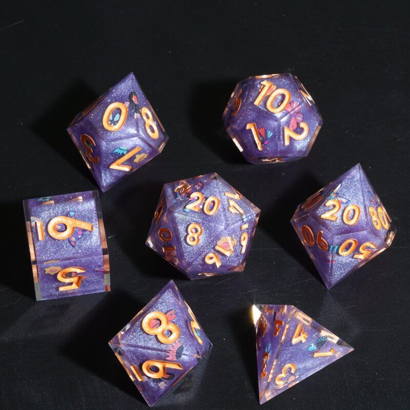 KIT DE DADOS RPG DE RESINA